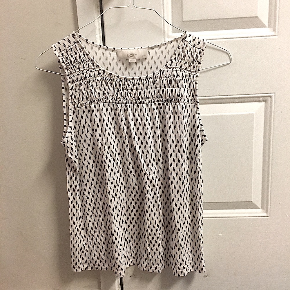 LOFT patterned cotton tank in Petite LP